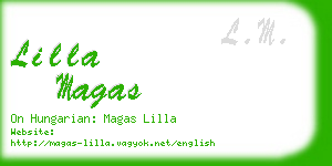 lilla magas business card